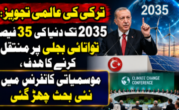 ترکی کی عالمی تجویز: 2035 تک دنیا کی 35 فیصد توانائی بجلی پر منتقل کرنے کا ہدف، موسمیاتی کانفرنس میں نئی بحث چھڑ گئی