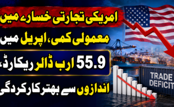 امریکی تجارتی خسارے میں معمولی کمی، اپریل میں 55.9 ارب ڈالر ریکارڈ، اندازوں سے بہتر کارکردگی