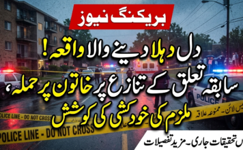 میں دل دہلا دینے والا واقعہ، سابقہ تعلق کے تنازع پر خاتون پر حملہ، بعد میں ملزم کی خودکشی کی کوشش